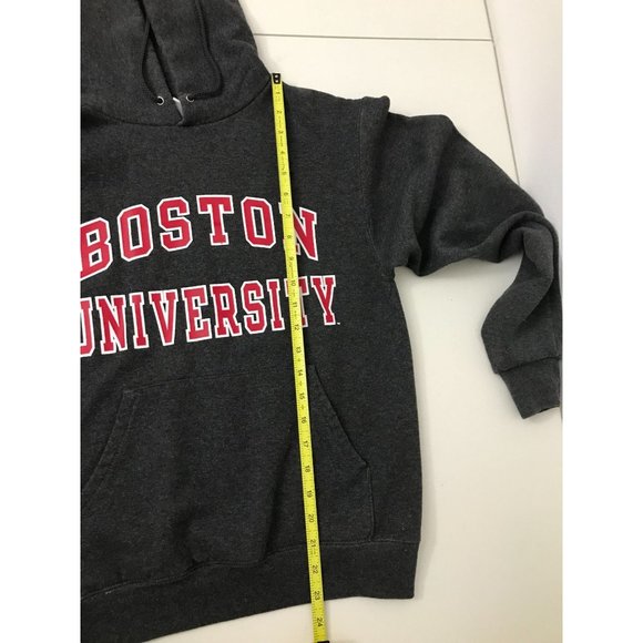 Vintage Champion Eco Fleece Boston University Women’s XS Grey Hoodie Sweatshirt - Picture 3 of 4